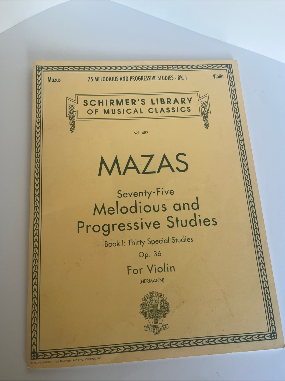 Mazas Seventy-Five Melodious and Progressive Studies op 36 for violin vol. 487